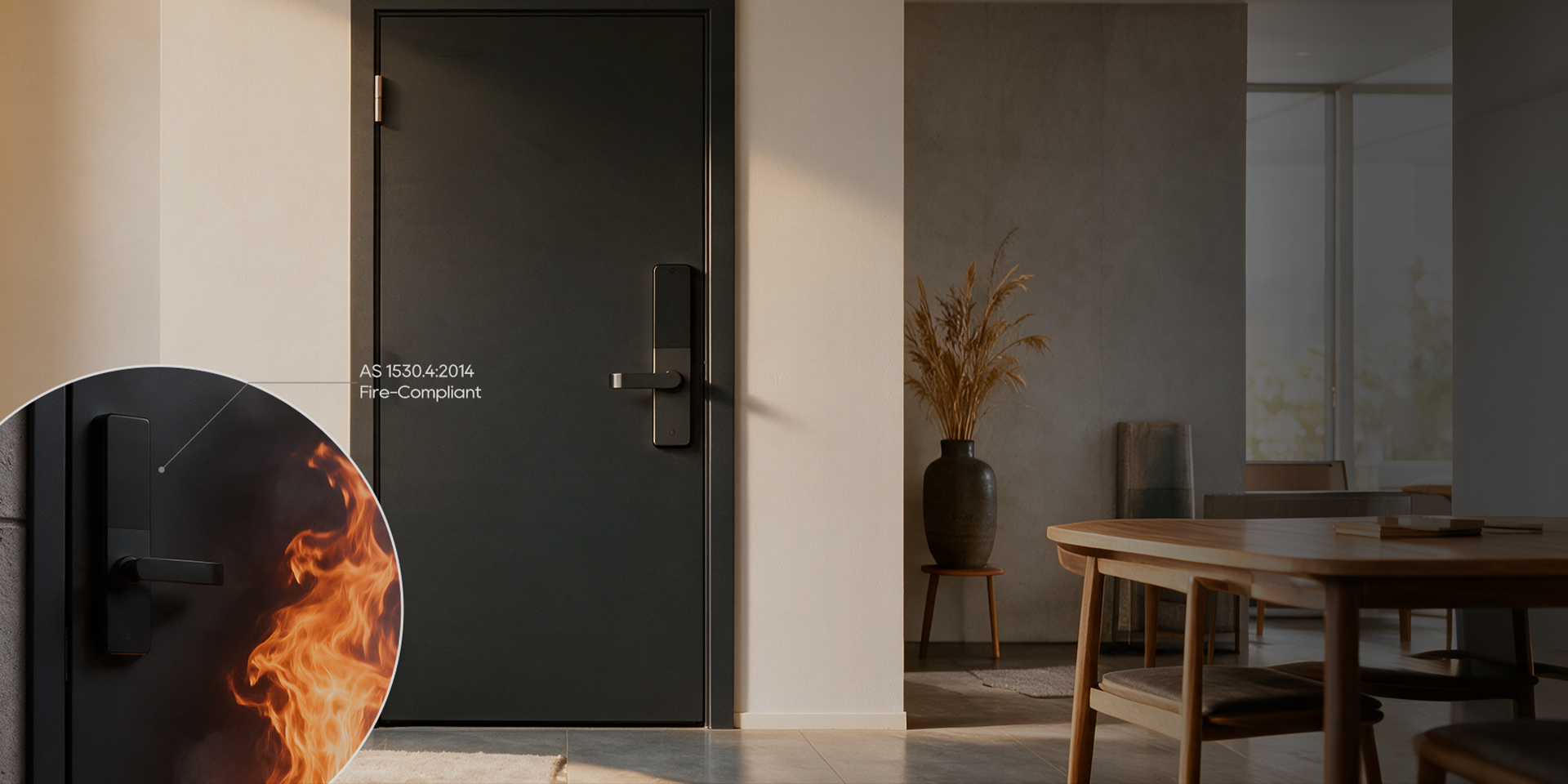 Fire-rated smart lock